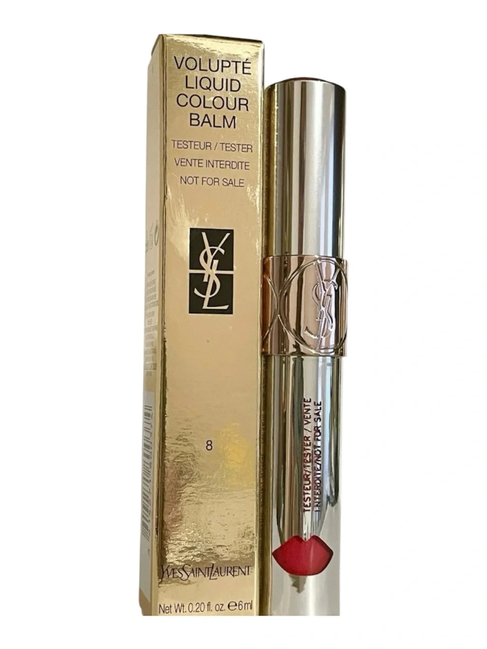 YVES SAINT LAURENT Volupté Liquid Colour Balm # 08 Excite me Pink NEW!!! 🩷